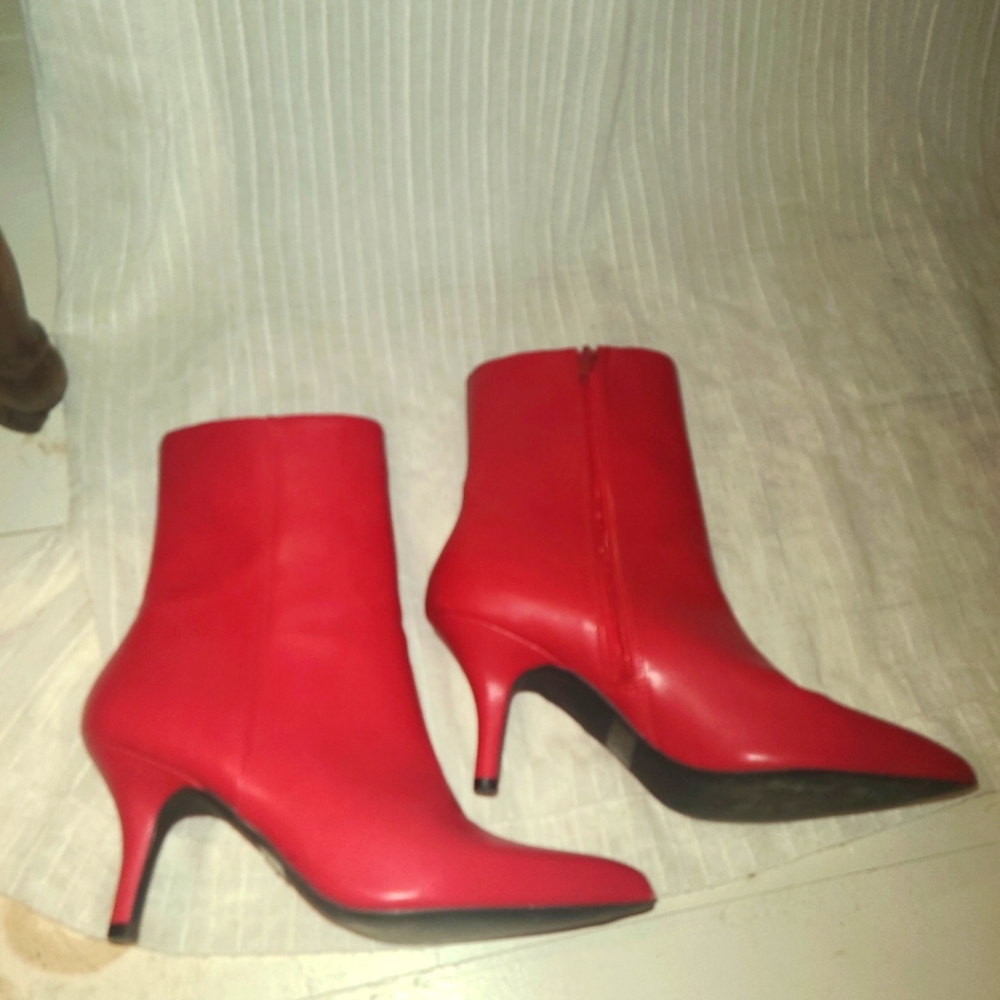Worn once red booties